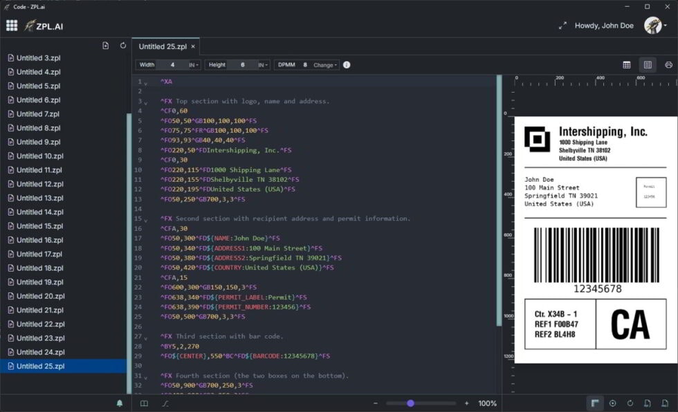 ZPL.AI - Main product screenshot demonstrating key features and user interface