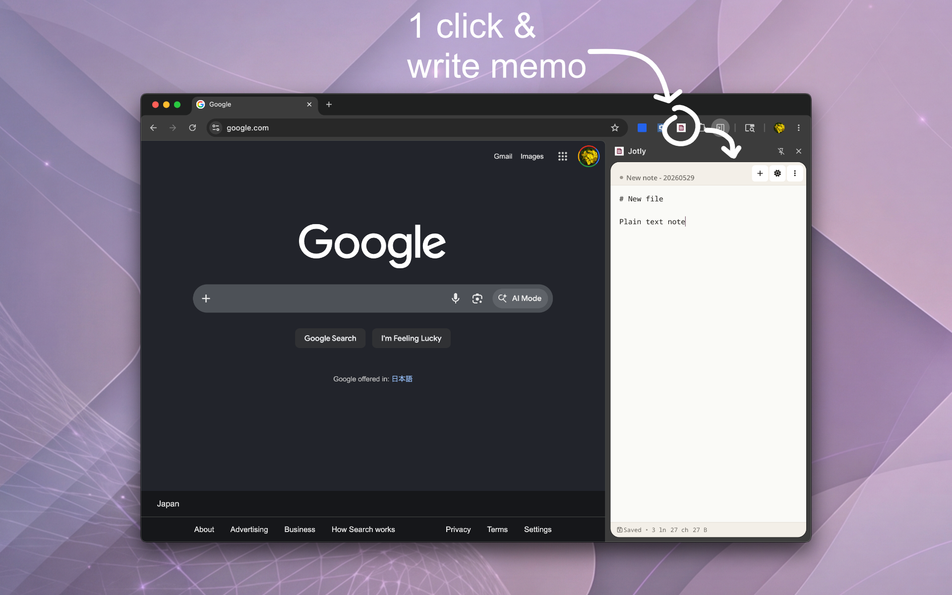 Jotly - chrome extension gallery image