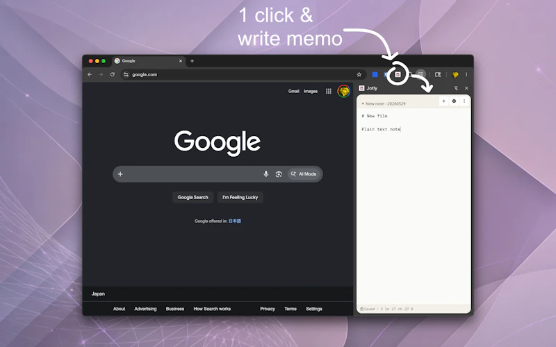 Jotly - chrome extension screenshot 1