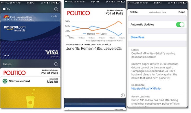 EU Referendum Tracker by Politico