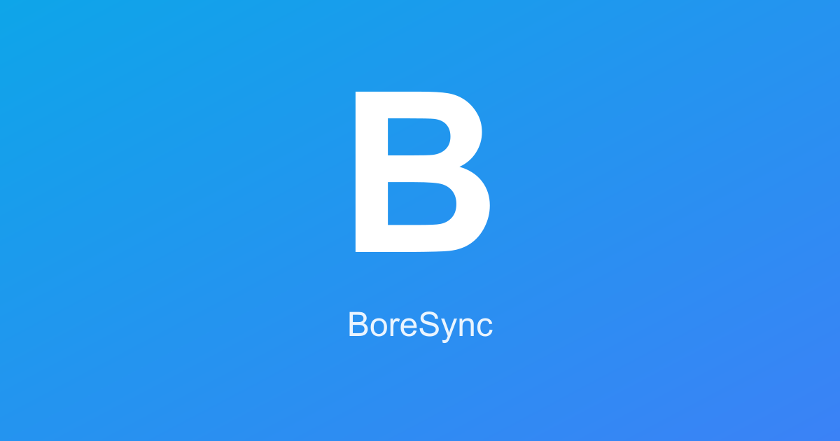 BoreSync - Main screenshot showing features and interface