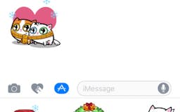 Fancy Cats Christmas Holiday iMessage Stickers media 2
