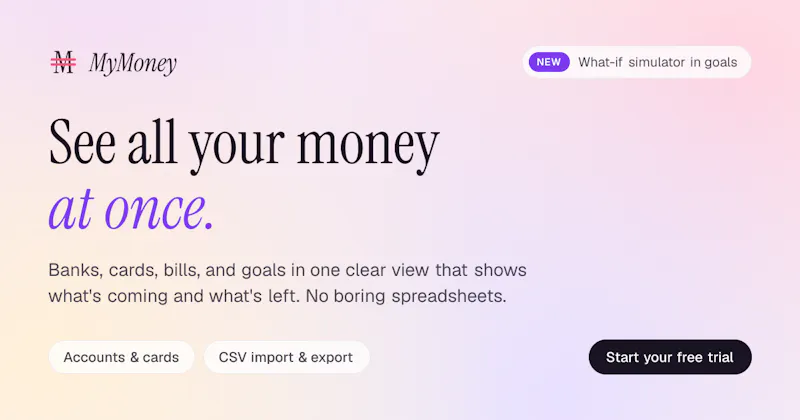 MyMoney screenshot 1