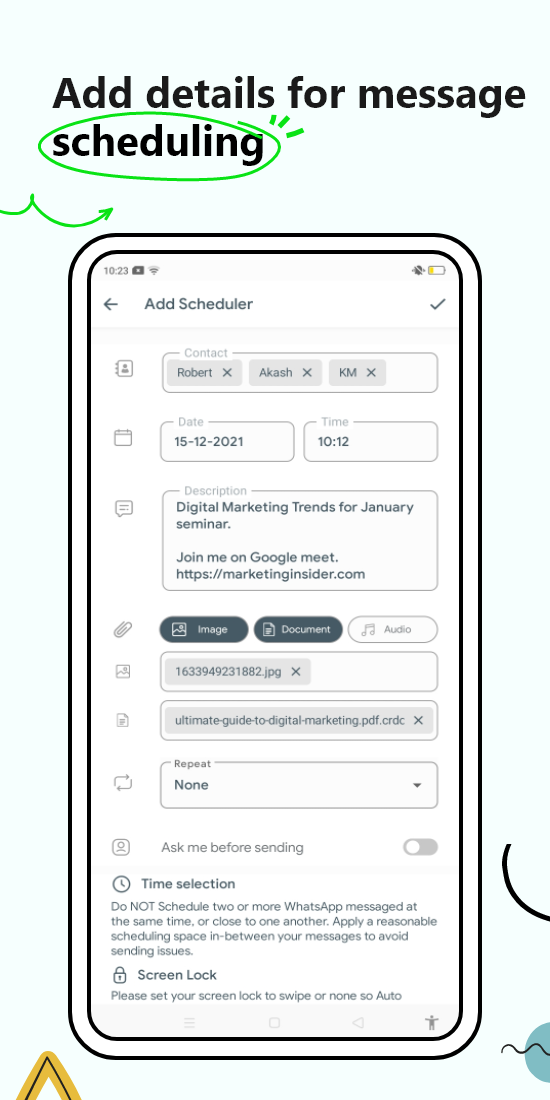 Whatscheduler: Auto Messaging gallery image