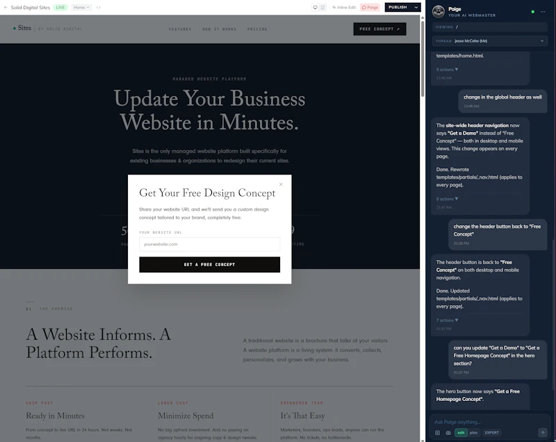 Sites screenshot 4