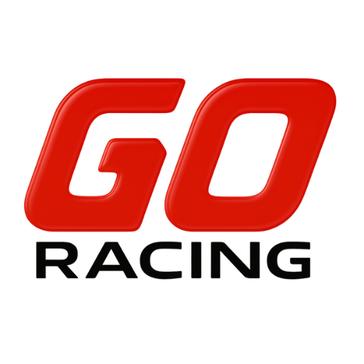 GoRacing - Product Hunt launch logo and brand identity