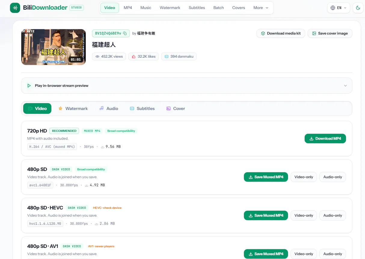 Bilibili Video Downloader gallery image