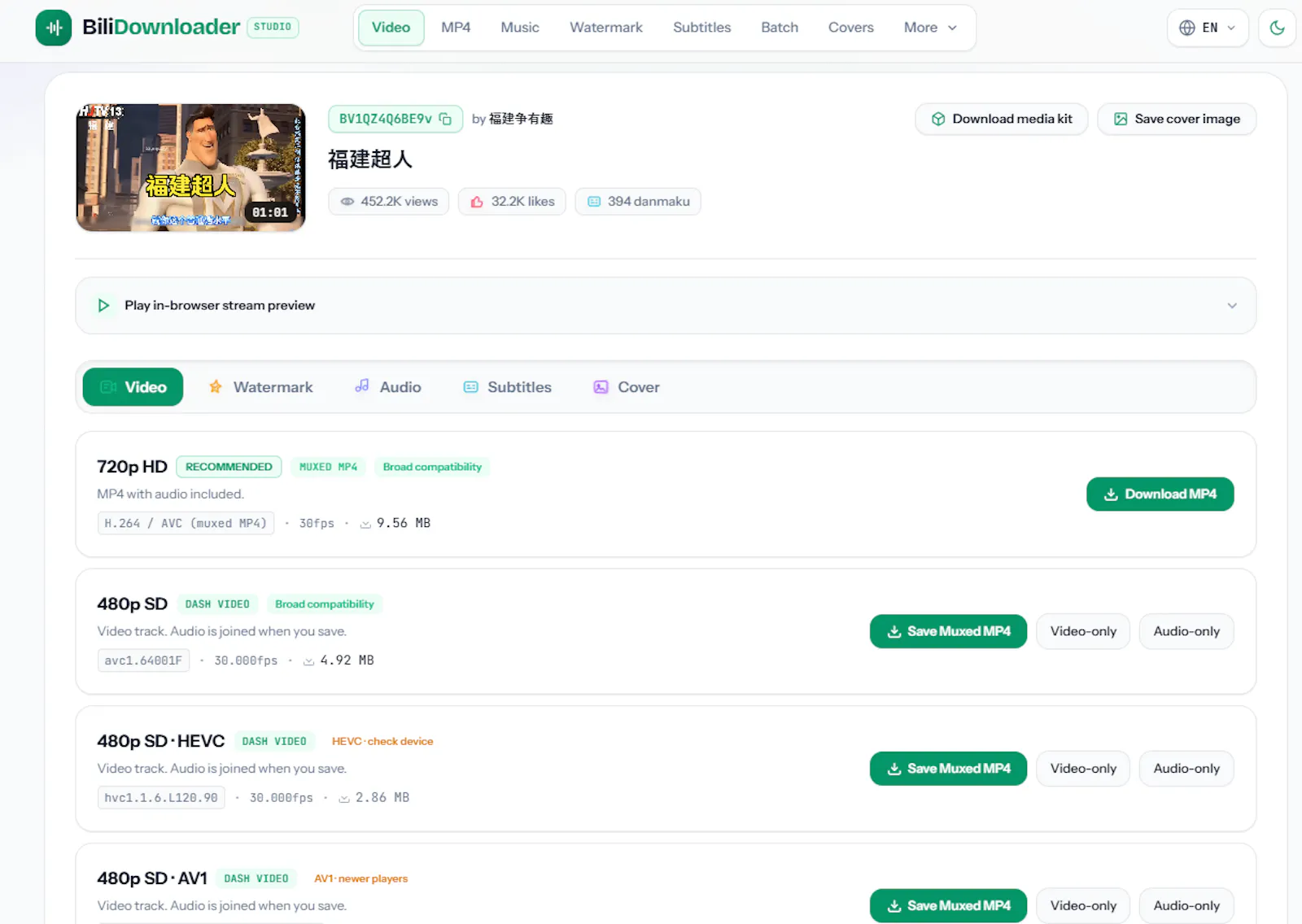 Bilibili Video Downloader screenshot 4