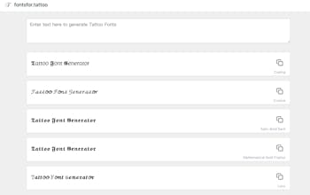 Tattoo Font Generator gallery image