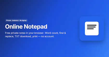 Online Notepad with Autosave & Share gallery image