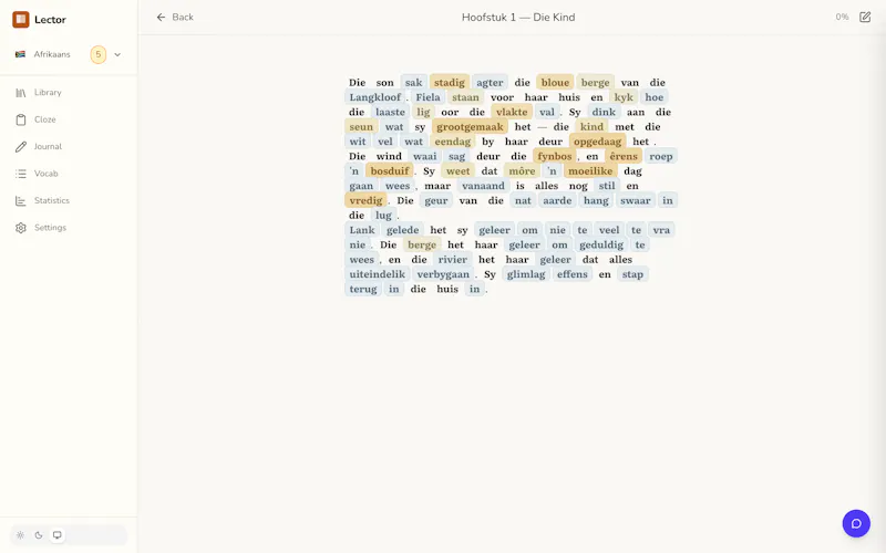 Lector screenshot 2