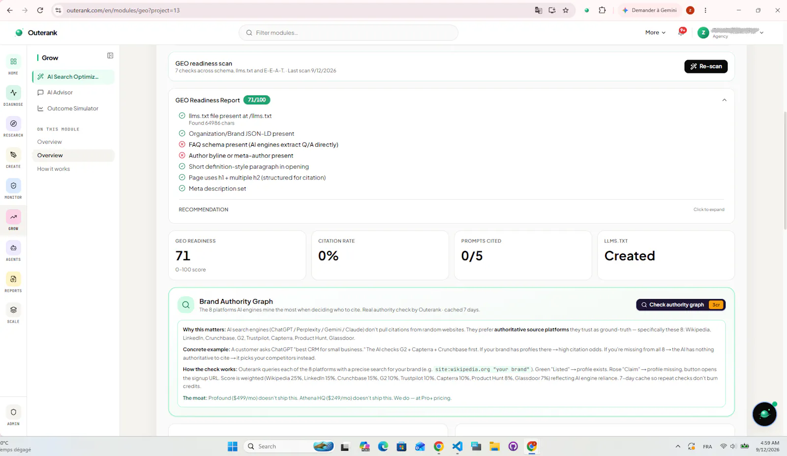 Outerank screenshot 2