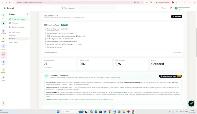Outerank screenshot 2
