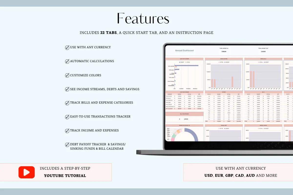 Annual Budget Spreadsheet Template gallery image