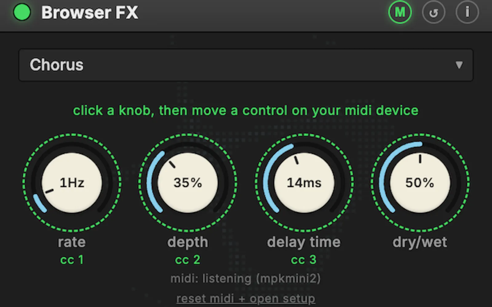 Browser FX: Chrome Audio Effects + MIDI screenshot 2