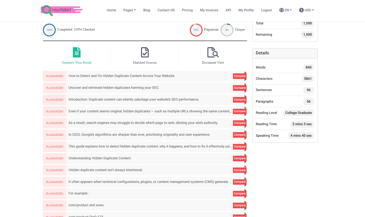 CopyDetect - Screenshot 3 showing product features and functionality