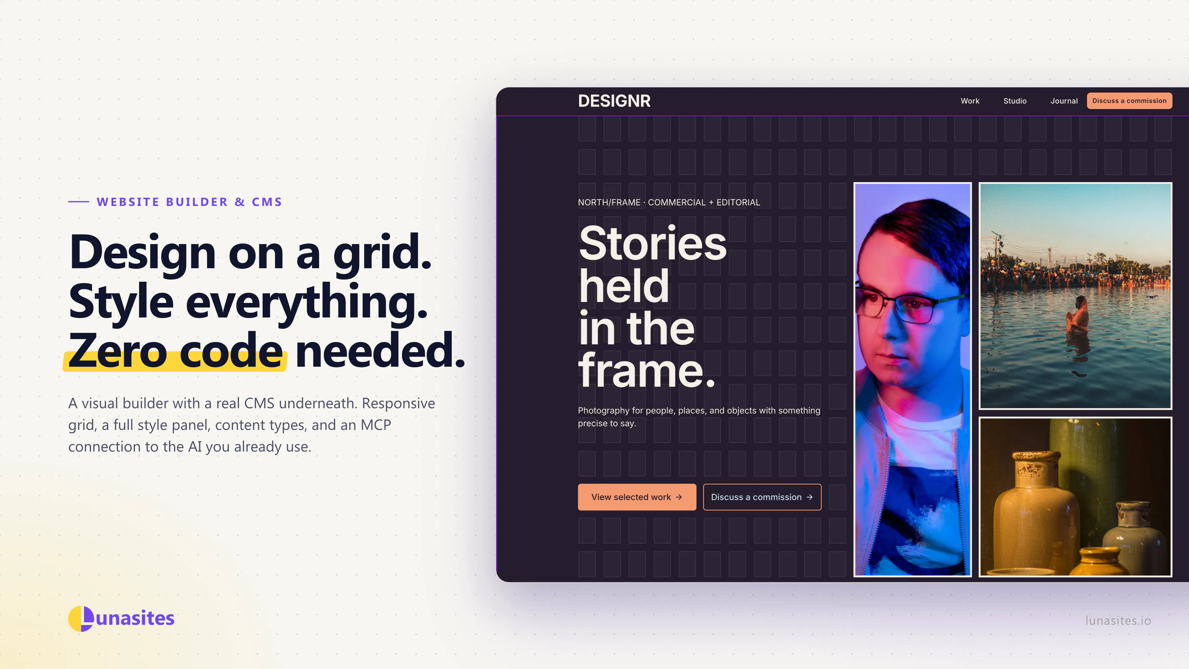 LunaSites! Website builder with MCP gallery image
