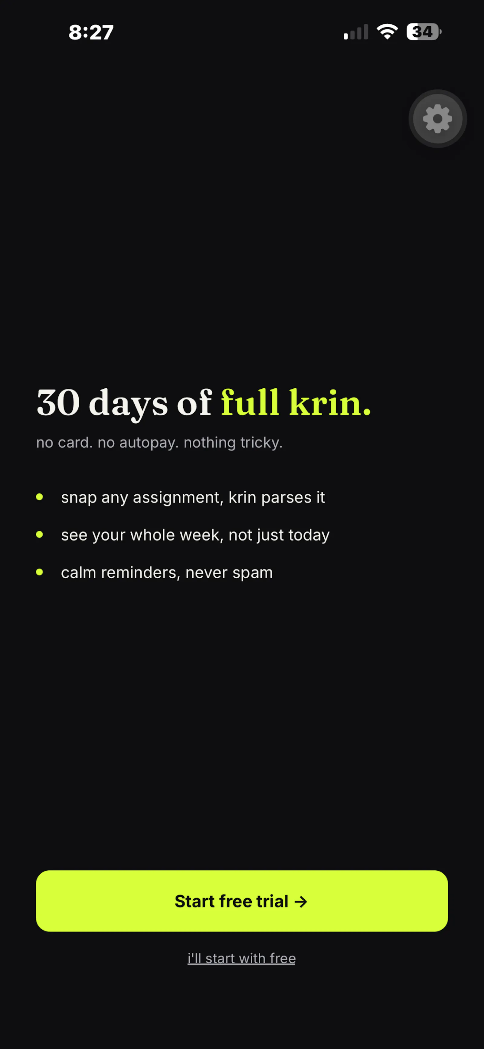 KrinApp screenshot 2
