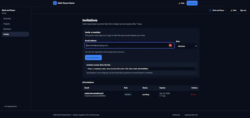  Supabase Multi-Tenant SaaS Next.js  screenshot 6