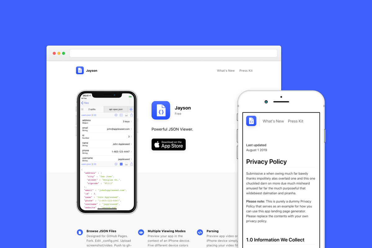Automatic App Landing Page Image