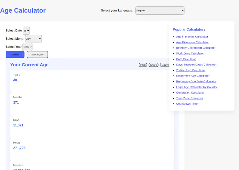 AgeCalculator.live screenshot 4