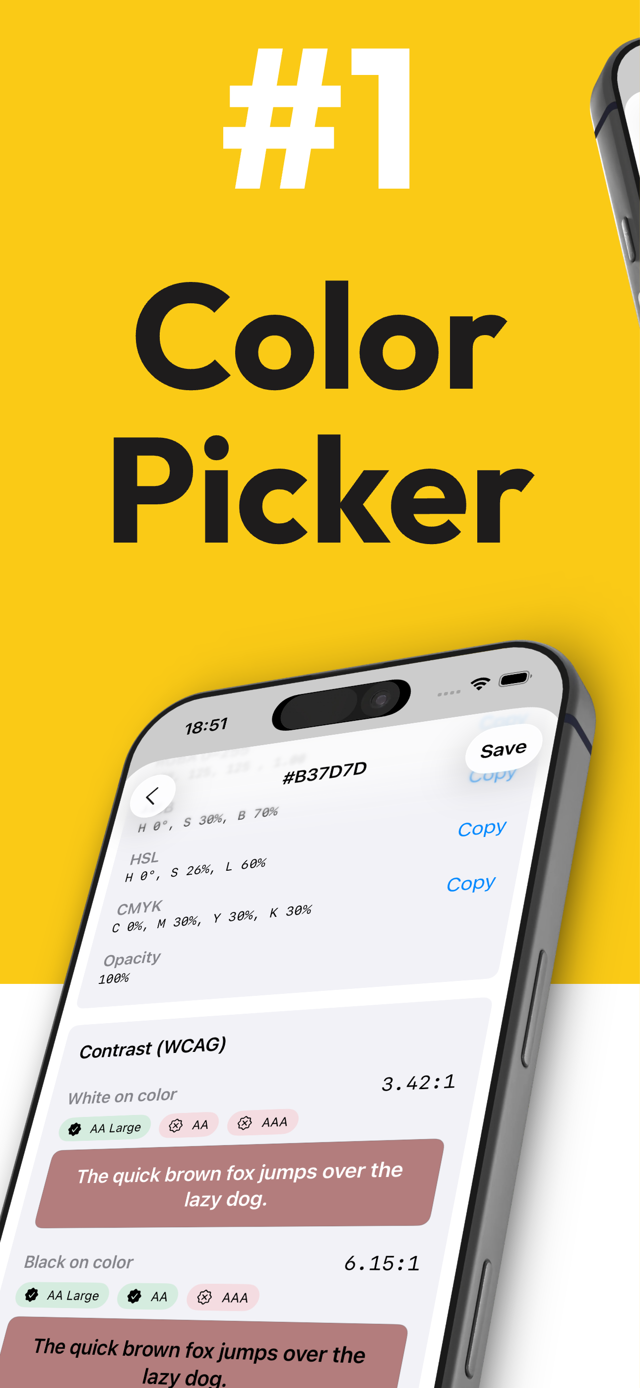 HuePickr - Main product screenshot demonstrating key features and user interface