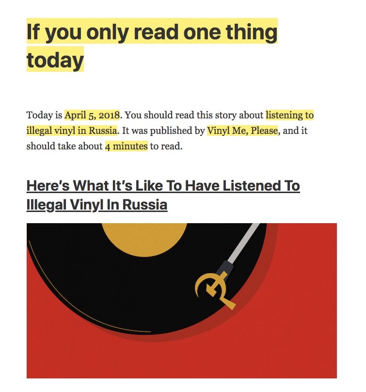 If you only read one thing today gallery image