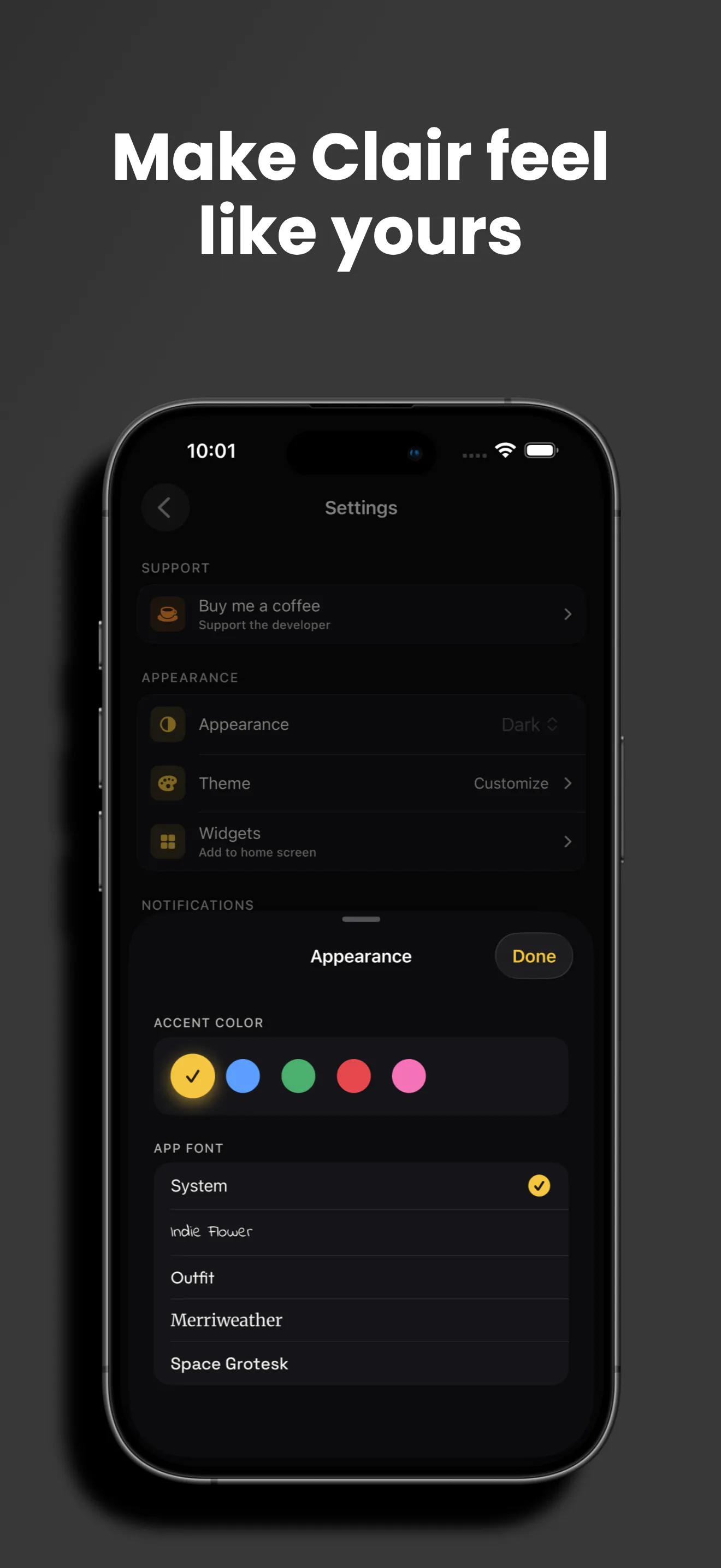 Clair screenshot
