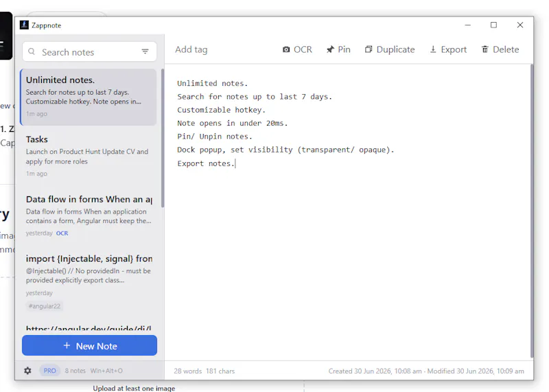 Zapp Note - Quick, Free & Offline notes screenshot 2