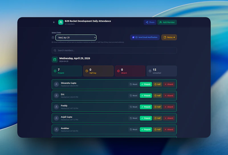 Simple Attende screenshot 2