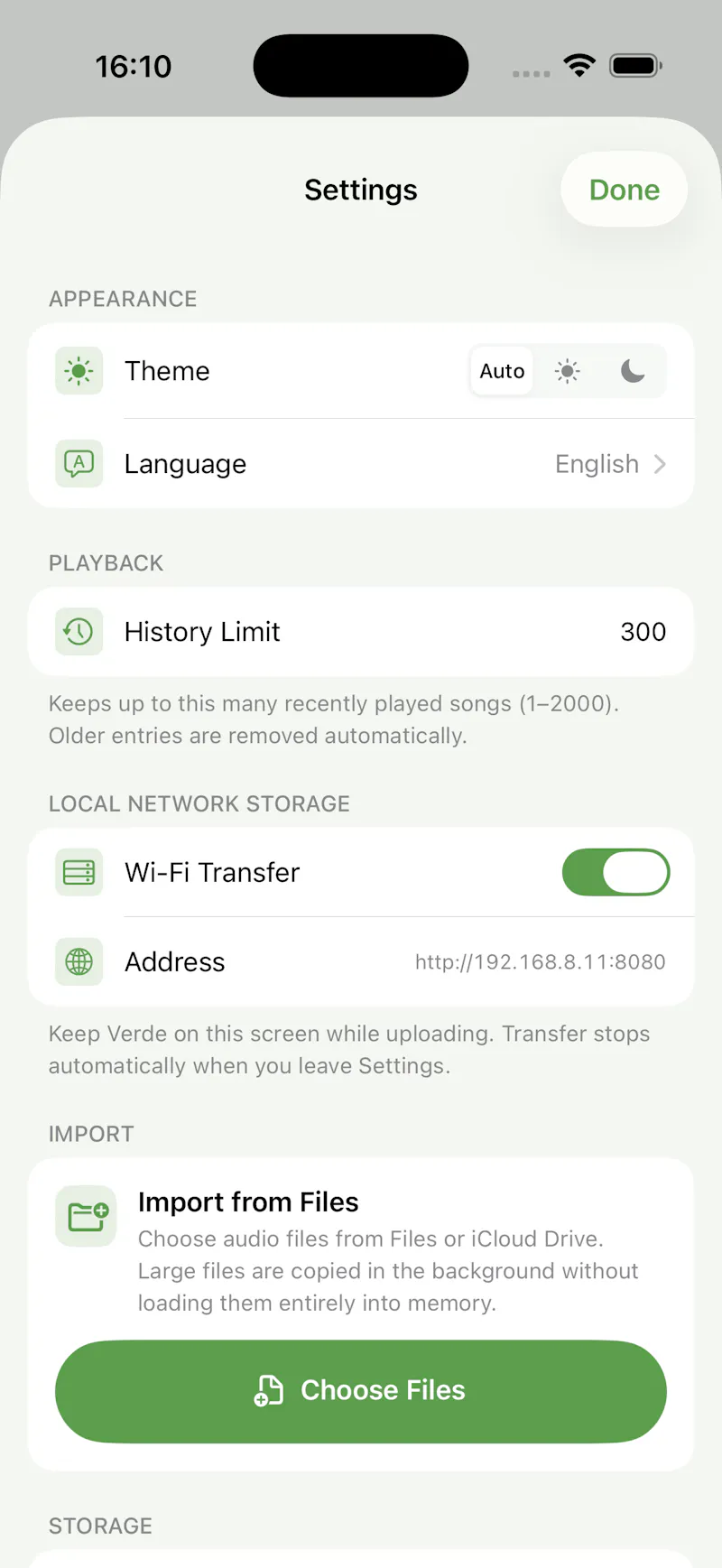 Verde Player screenshot 2