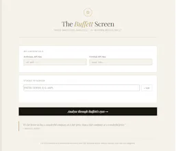The Buffett Screen gallery image