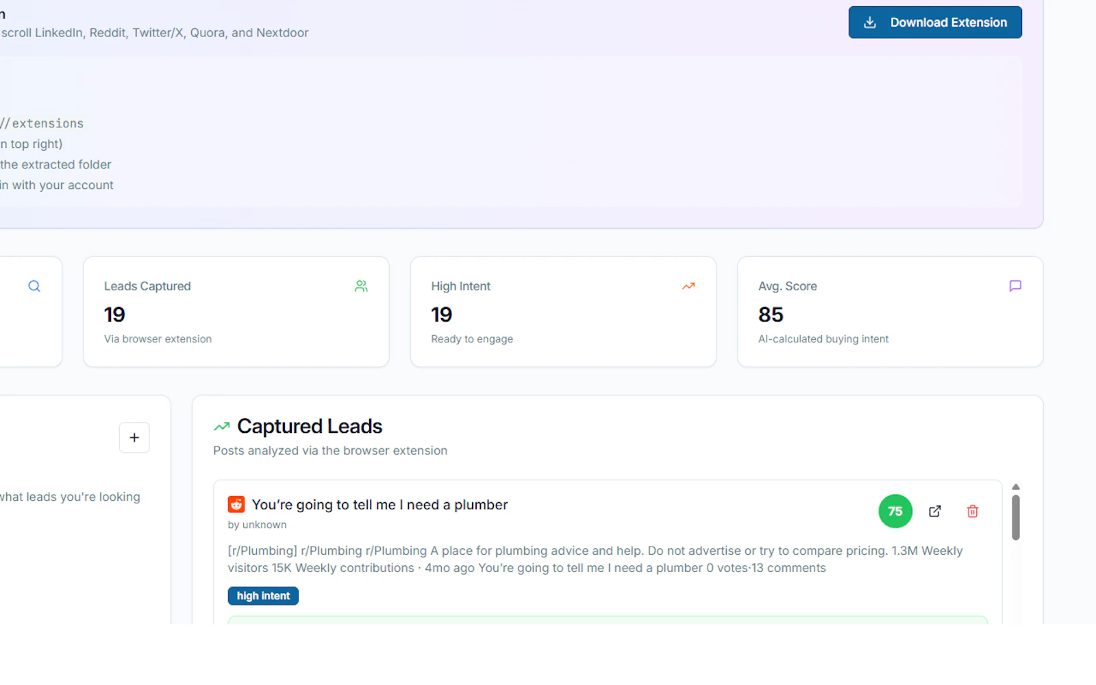 leaddiggr screenshot 2