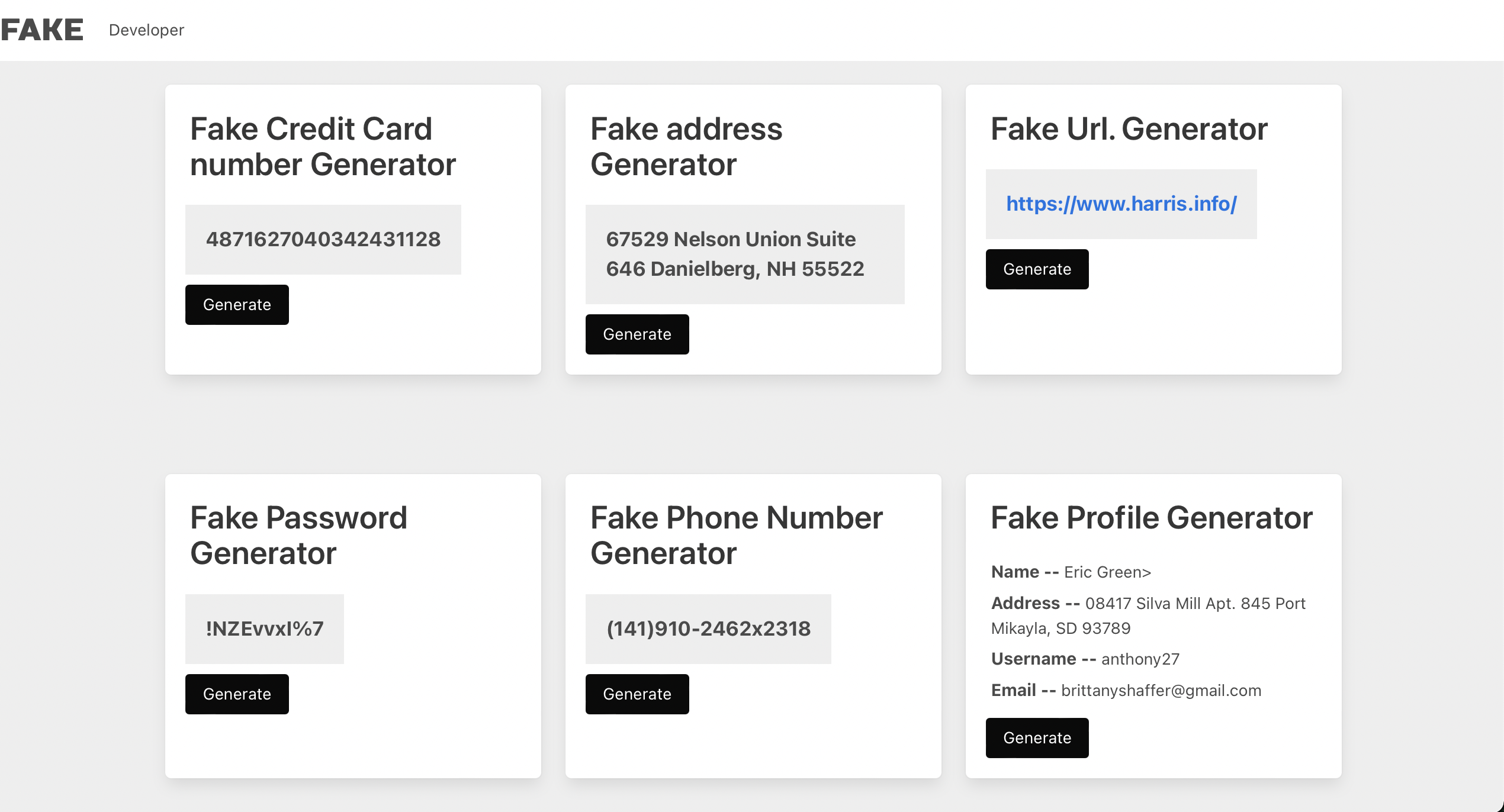 Fake Info Generator Generate Fake User Info For All Your Needs Product Hunt