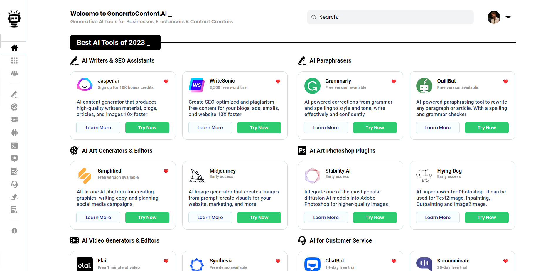 GenerateContent.AI - 企业和自由职业者的生成AI工具媒体1