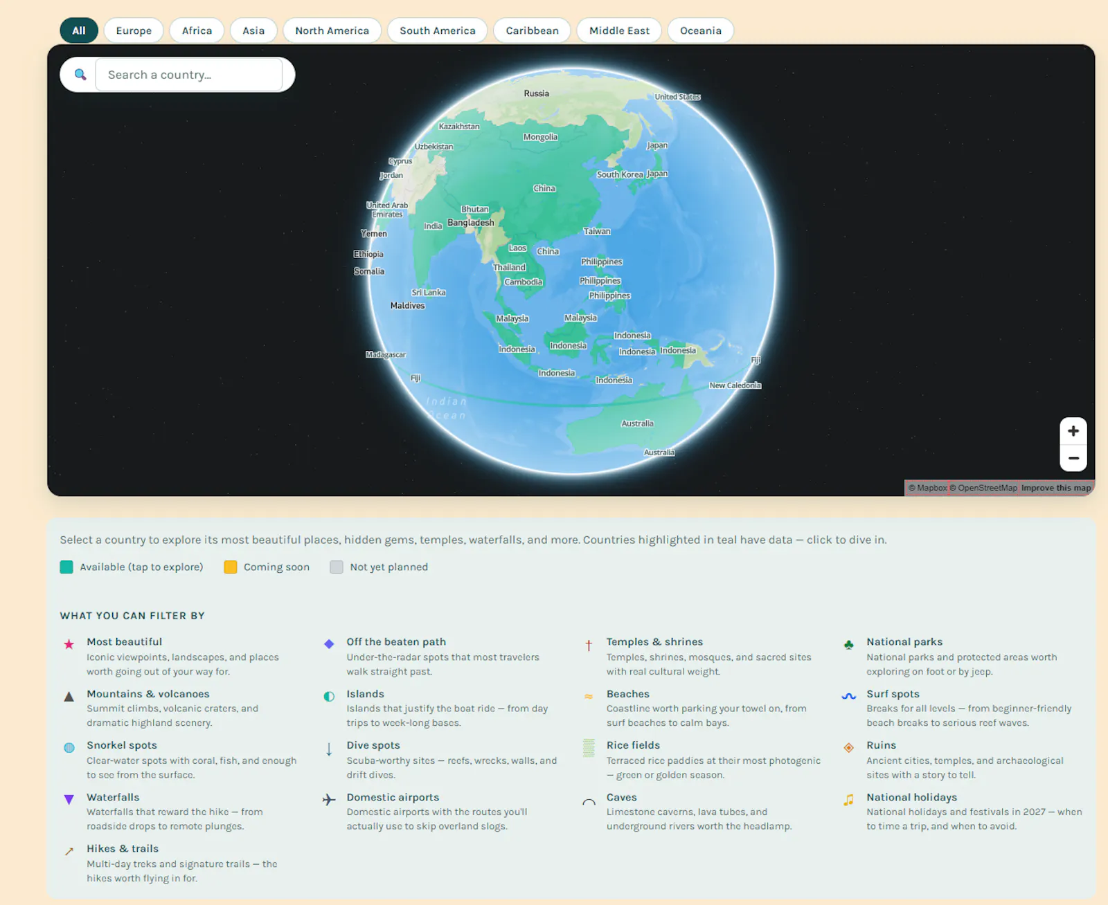 Discover where to go in 146 countries screenshot 1