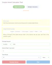 Simple Interest Calculator (Excel/PDF) gallery image