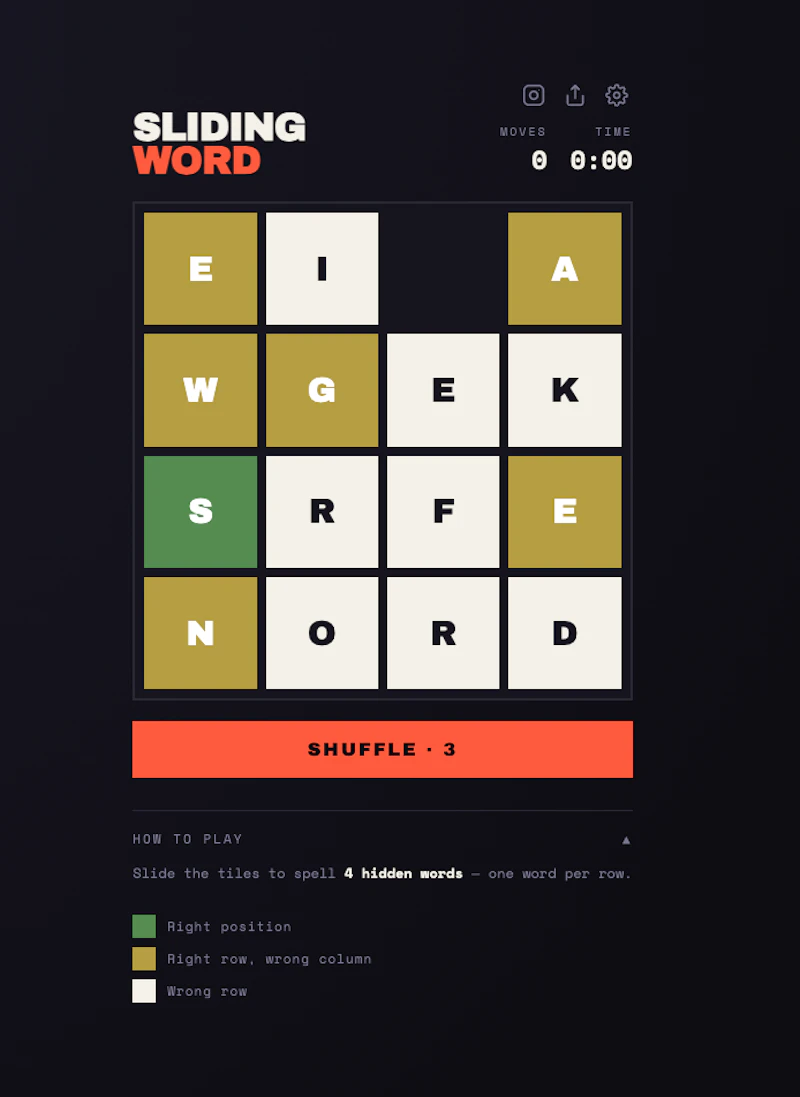 Sliding Word — Daily Word Puzzle Game screenshot 2