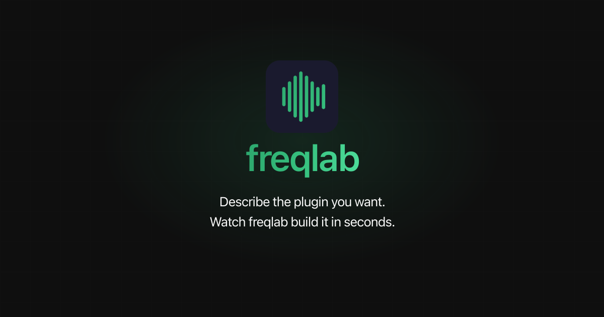 freqlab - Main product screenshot demonstrating key features and user interface