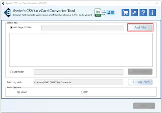 Sysinfo CSV to vCard Converter gallery image