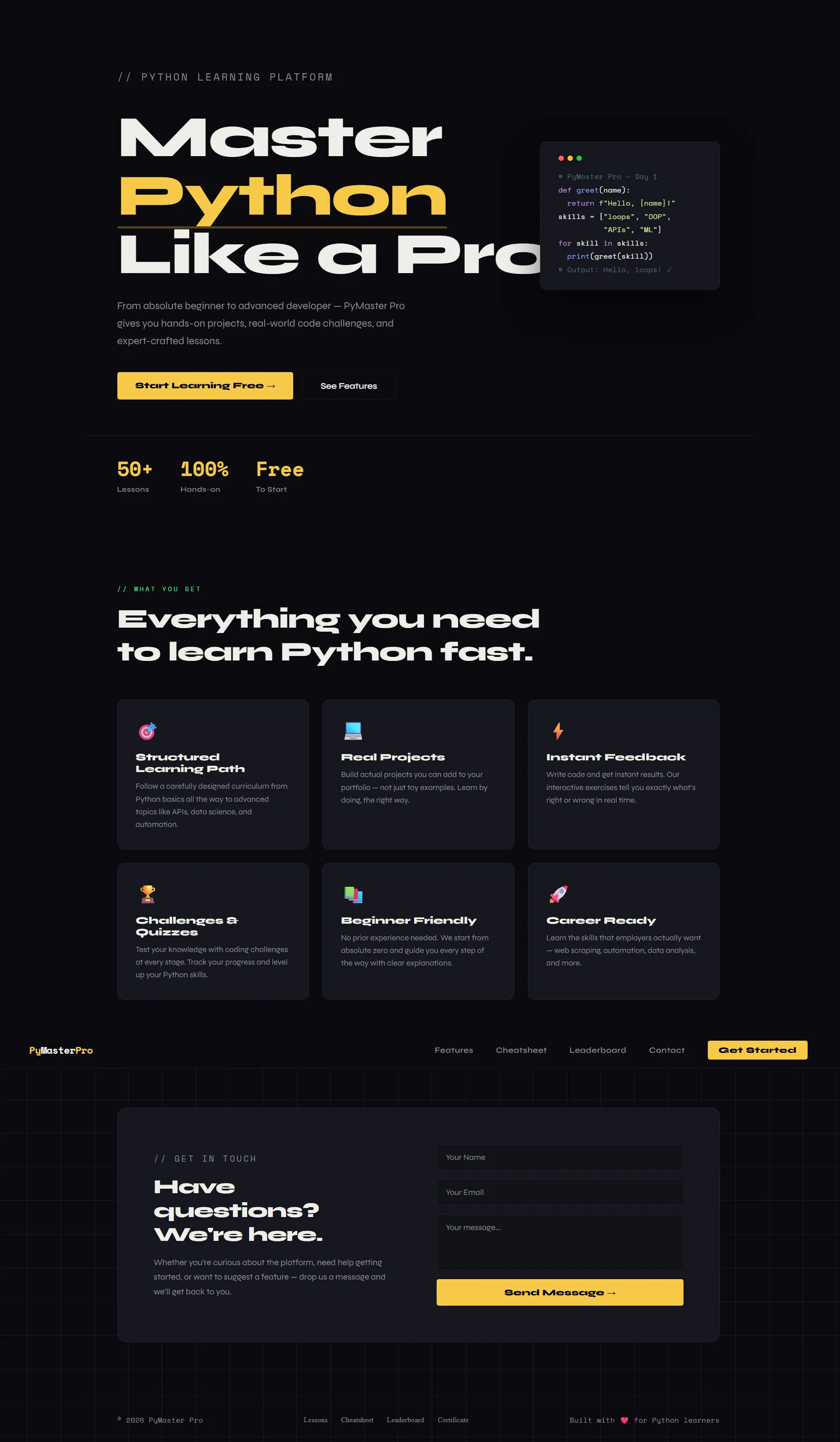 PyMaster Pro — Master Python Like a Pro 제품 배너