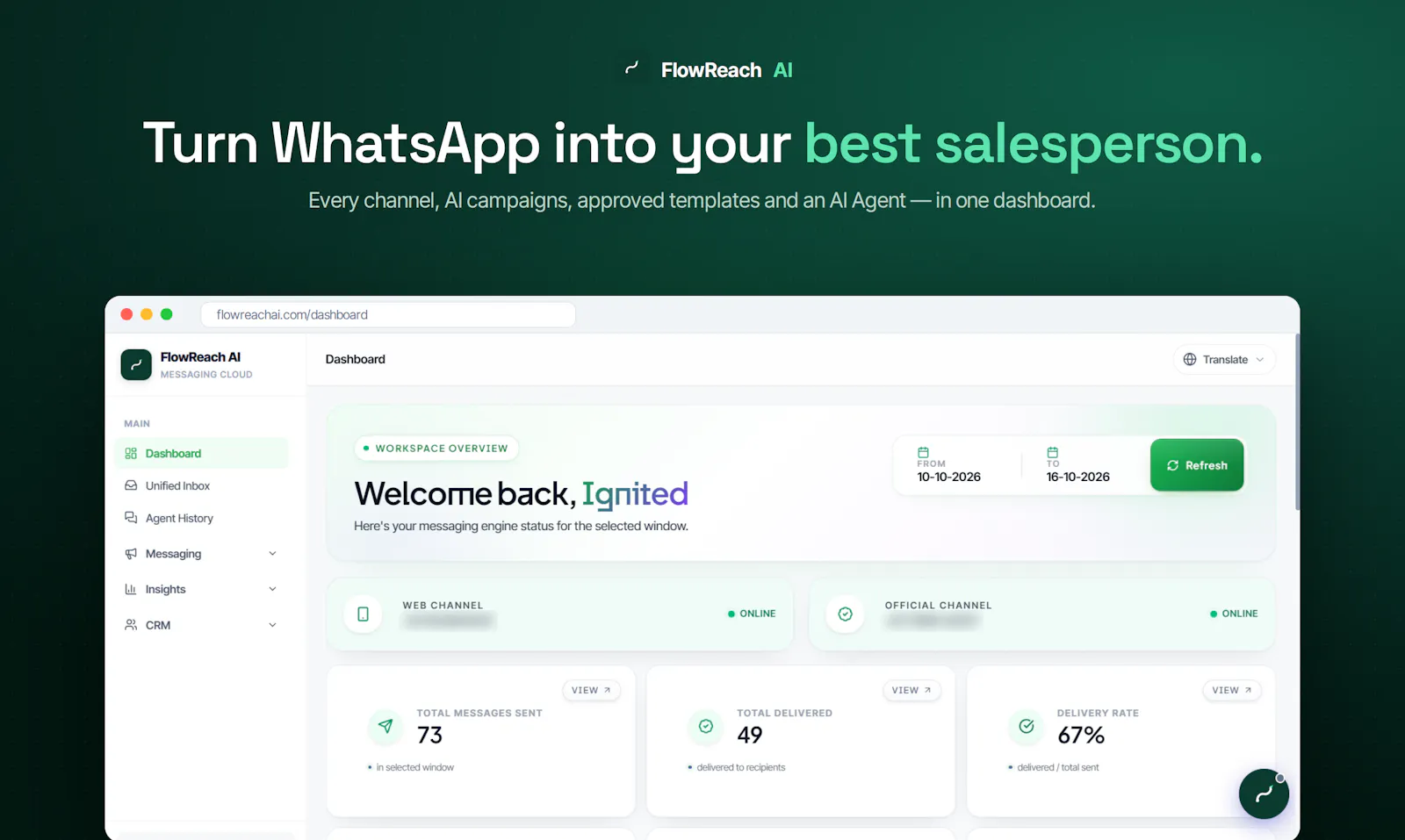FlowReach AI screenshot 2