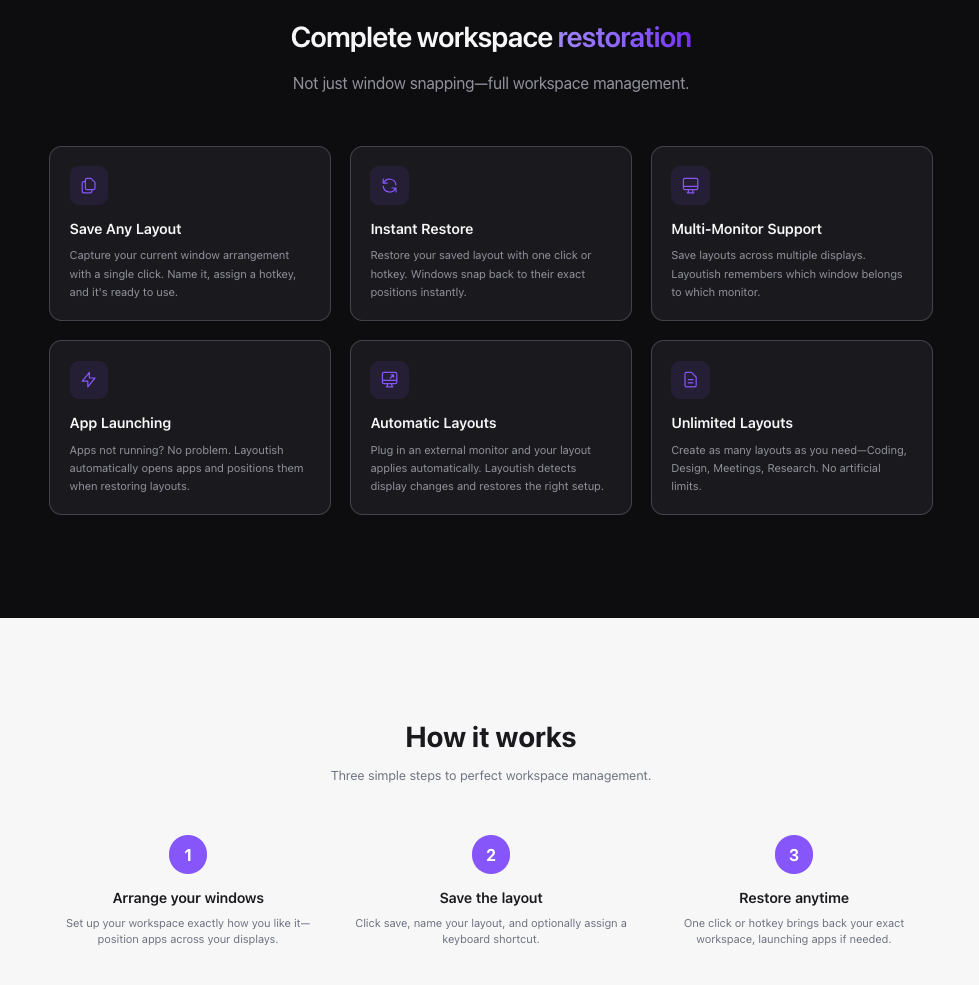 Layoutish - Screenshot 2 showing product features and functionality