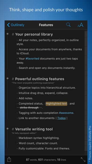 Outlinely for iPhone & iPad Image
