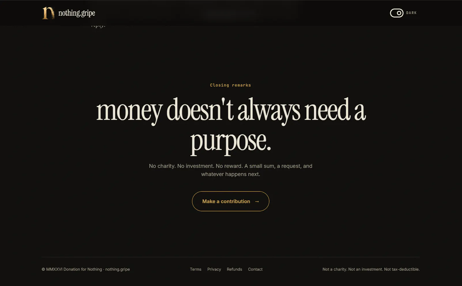 Donation for Nothing screenshot 5