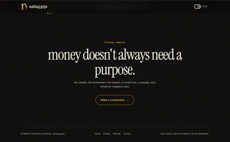 Donation for Nothing screenshot 5