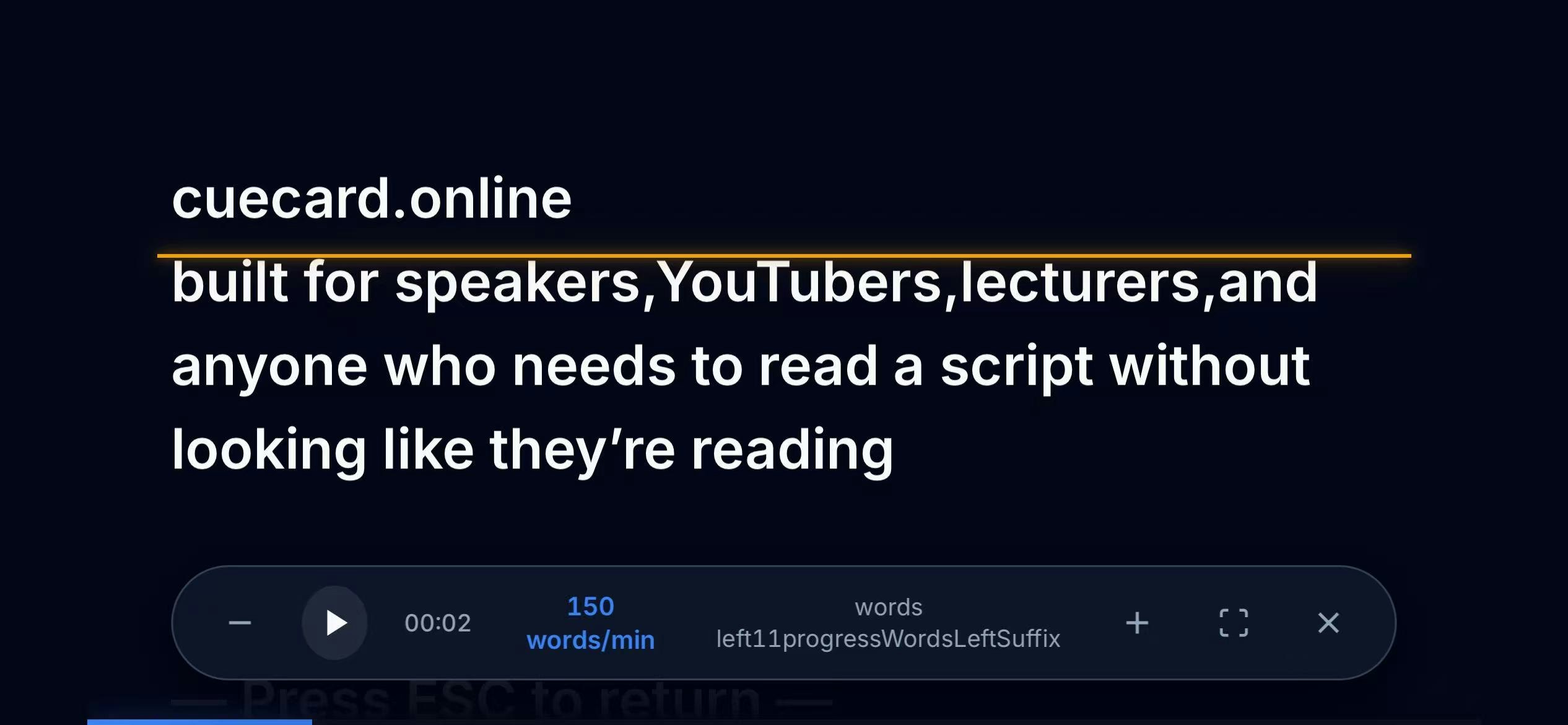 CueCard — Free Online Teleprompter gallery image