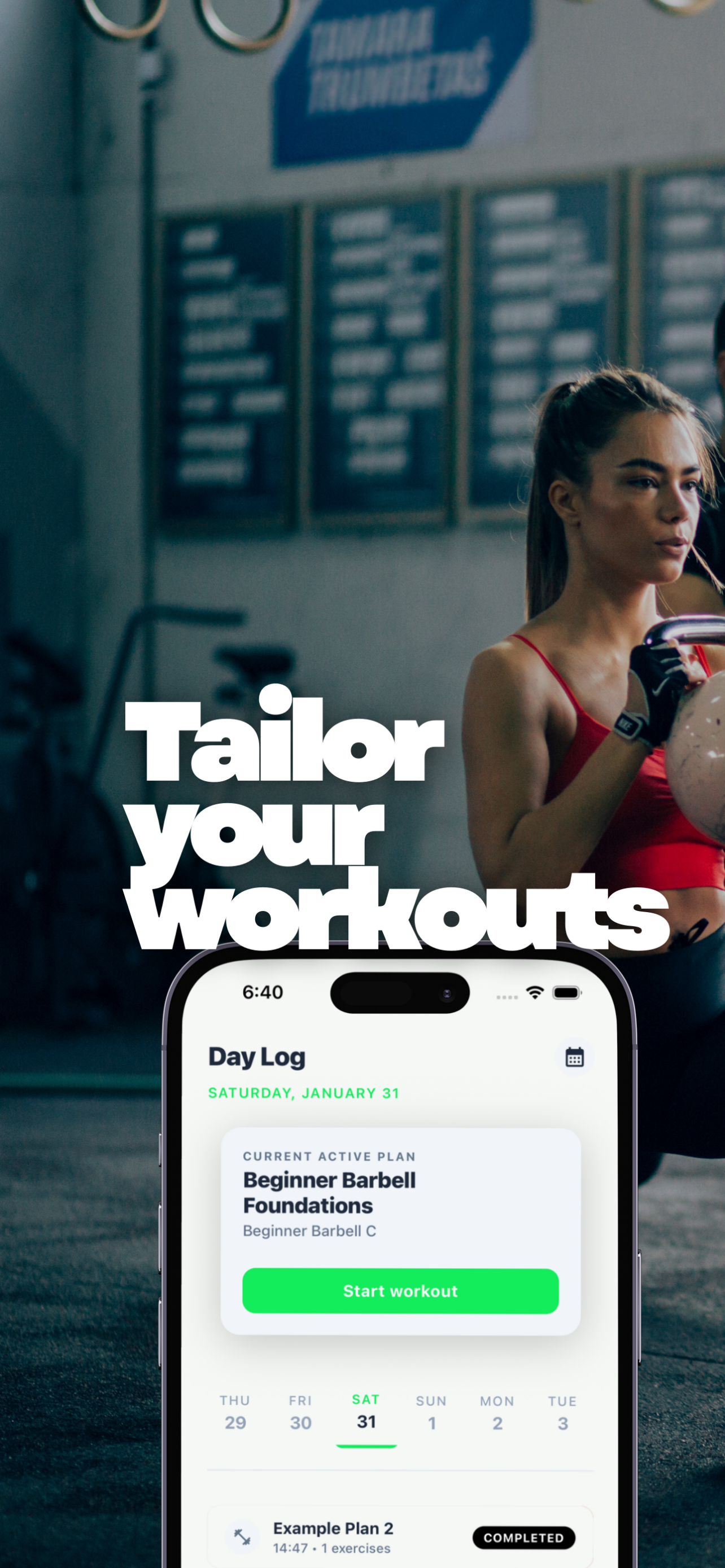 DayOne - Workout Log and Programs - Screenshot 3 showing product features and functionality
