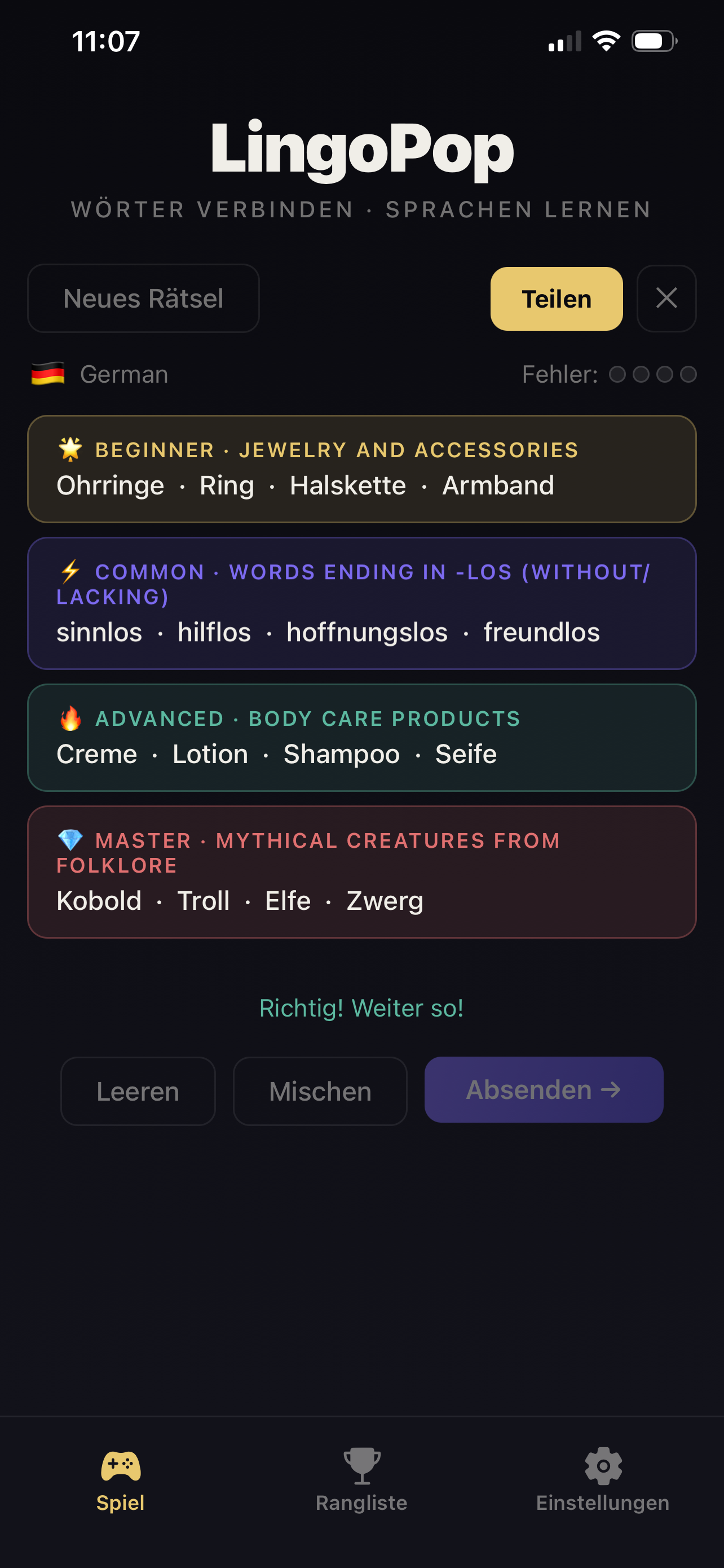 LingoPop — NYT Connections in 195+ Lang media 6