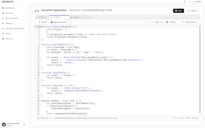 The AI Telephony Orchestration Platform screenshot 2